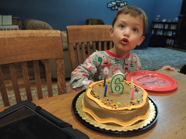 Cody with cake