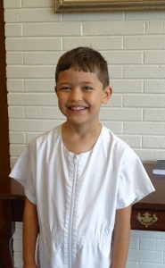 Cody on his baptism day