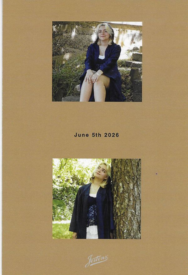 Back of graduation announcement
