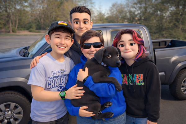 Cartoon version of us with Jax